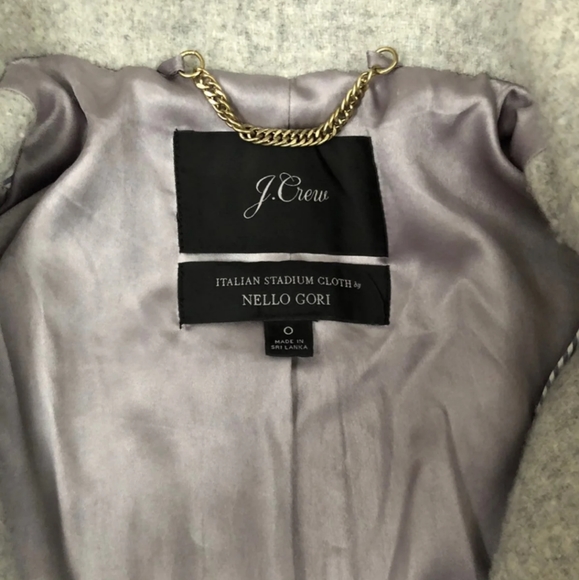 J. Crew Stadium Cloth Wool Cocoon Coat Grey - Picture 2 of 6